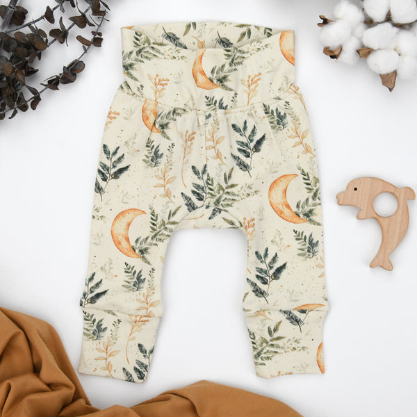 Organic Cotton High Waist Baby Pants, Lynx Organic Earthy Clothing